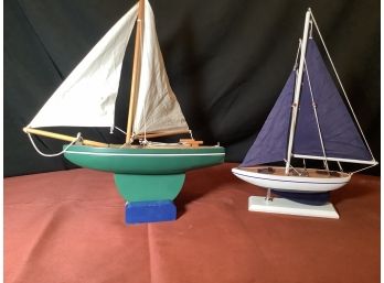 Model Sailing Ships W/ Stands