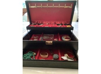 Vintage Mele Jewelry  Box With Contents