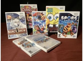 Group Of 7 Wii Games --1 Game Is New-Read Description
