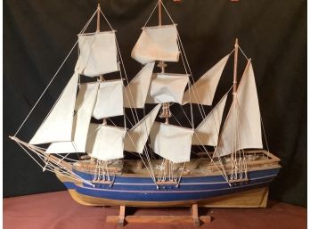 Large Detailed Sailing Ship With Stand