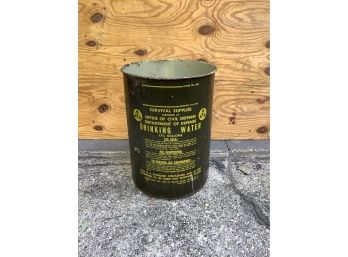 Vintage Civil Defense Water Can