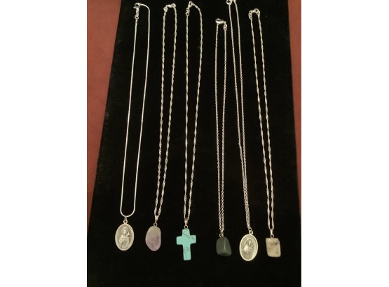 New- Sterling Silver Chains With Pendants