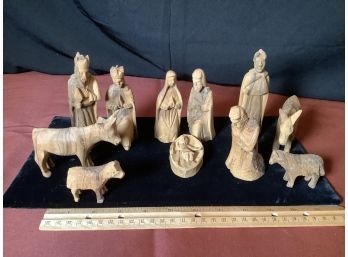 Hand Carved Nativity  Set