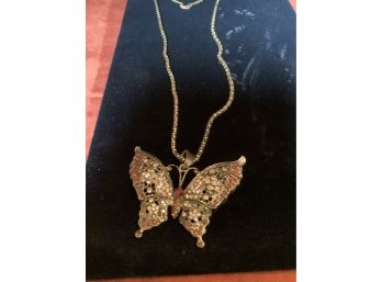Sparkling Butterfly Necklace & Bracelet