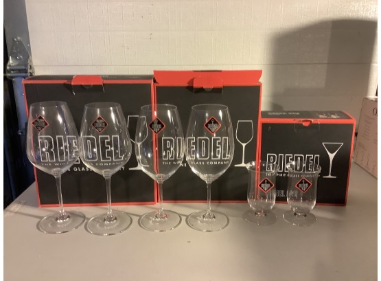 New-RIedell Wine Glasses-3 Boxes