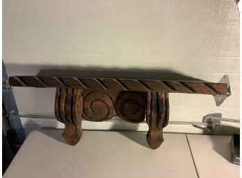 Intricate Carved Wood Shelf