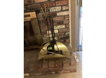 Fireplace Tools And Log Holder