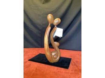 Magnificently Carved Wooden Figurine' Best Kiss'