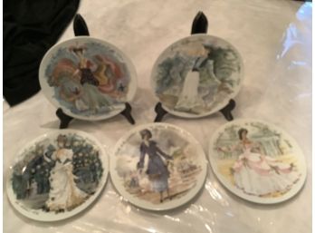 LIMOGES LIMITED EDITION PLATES  FRANCE's FASHIONABLE WOMEN GROUPING OF 5