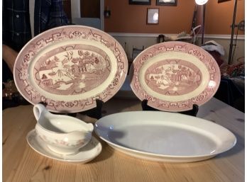 Table Serving Ware-Platters & Gravy Boat