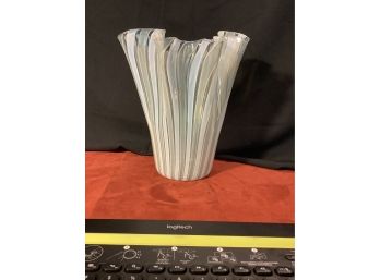 Art Glass Handkerchief Vase-Nice
