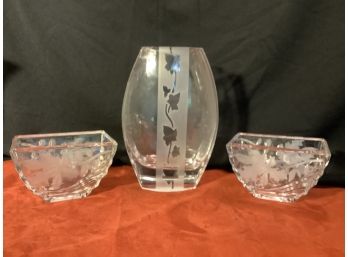 Fall Decor-Pair Of Decorative Vases And Tall Leaf Vase  & More