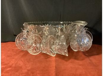Holiday Ready Punch Bowl Set With Cups For Baby & Bridal Showers & Eggnog