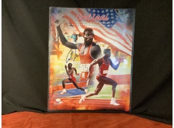 Signed Carl Lewis Poster With COA