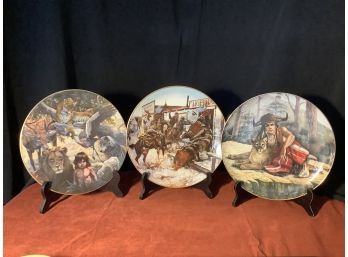 Mixed Group Of Collector Plates By Gotham & Vague Shadows