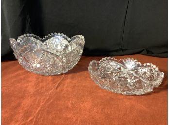 Hand Cut Crystal Serving Pieces