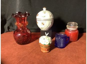 Amborina Crackle Glass Vase, Godinger & More