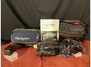 Sony Video Camera With Cases