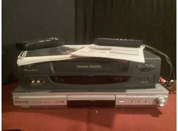 Phillips VHS & Panasonic DVD Player