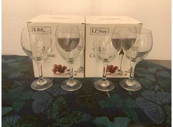 NEW LIBBEY WINE GLASSES-2 BOXES