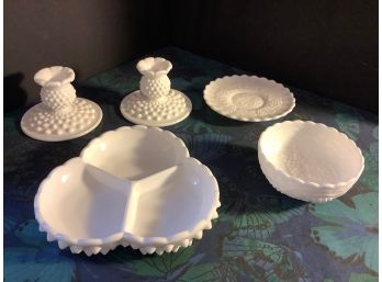 IMPERIAL GLASS AND MORE MILK GLASS-SEE PHOTOS