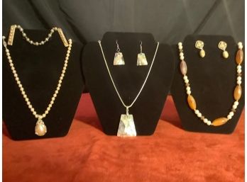 VINTAGE SWEATER CLIP, EARRING & NECKLACE SETS