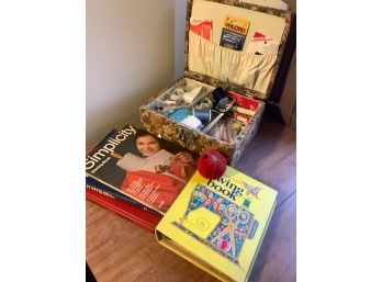 Sewing Basket FILLED With Essentials Plus Sewing Know How To Books