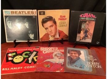 ANOTHER GROUP OF LPS-ELVIS,  THE BEATLES ,BILL HALEYS ROCK AROUND THE CLOCK AND MORE