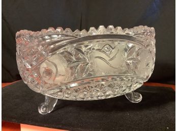 Cut Crystal Serving Bowl- For Holidays
