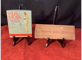 Vintage Weight Watchers Canasta And Canasta Score Board