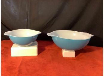 2 Pyrex Horizon Blue Bowls