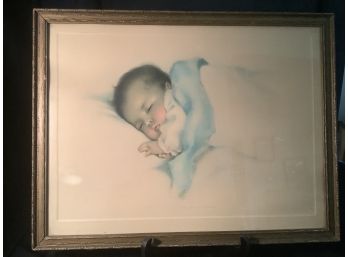 VINTAGE BESSIE PEAGE GUTTMANN-A LITTLE BIT OF HEAVEN  BABY PRINT