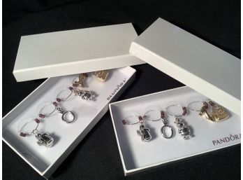 Pandora  Wine Glass Charms New In Box-2 Clean Boxes