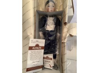 THE LITTLE RASCALS COLLECTION-ALFALFA- PORCELAIN DOLL NEW IN BOX