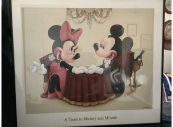 Disney Framed Print  A Toast To Mickey And Minnie