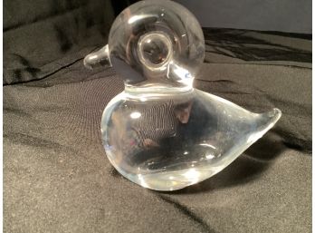 Vintage Swedish Art Glass By Krona-Rare Hard To Find Duck