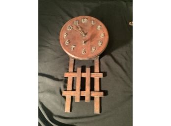 Arts And Crafts Wall Wood Clock