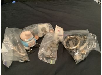 Assorted Watch Lot & 3 Bags Of Assorted Foreign Coins
