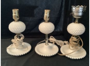 3 Hobnail Lamps