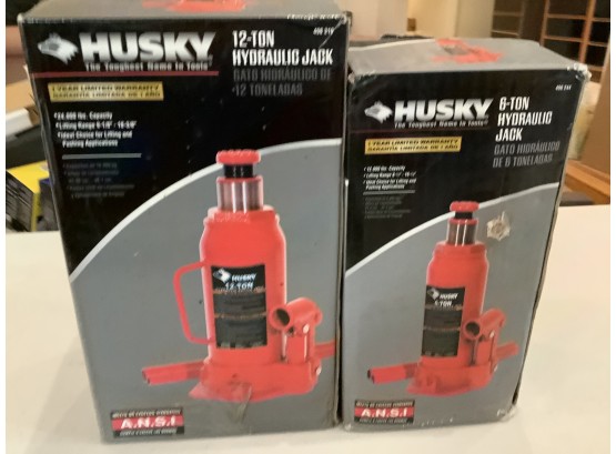 2 Husky Hydraulic Jacks In Original Boxes
