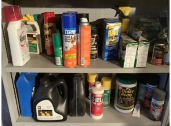 3 Shelves Car Fluids And Lawn Chemicals And Insect Killers
