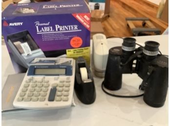 Label Printer, Calculater , Electric Stapler, Binoculars ,Tape Dispenser