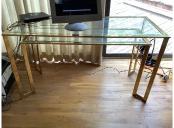 Glass Top Modern Desk