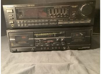 Pioneer  Audio Video Stereo Receiver & Sony Stereo Cassette Deck