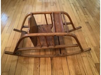 Vintage Wood Baby Rocking Chair