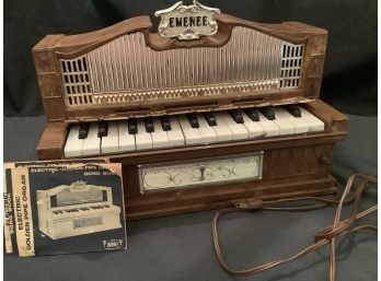 Vintage  Emenee Electronic Golden Pipe Organ-It Works!