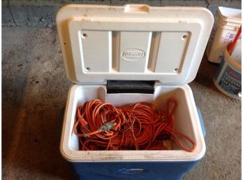 Coleman Cooler And Extentsion Cords
