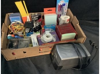 Good Sized Lot Of Office Supplies- Electric Sharpener