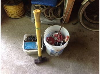 Buckets Of Screws And Tools