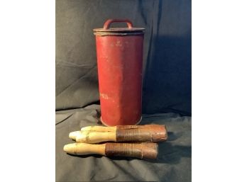 Antique Flare Can With Flares